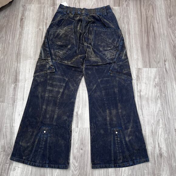 Projectisr XIFHEVIL Layered Paneled Robotic Mens Wide-Leg Jeans Size L (W30 L28) - Picture 4 of 16